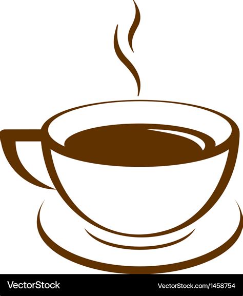 Icon Of Coffee Cup Royalty Free Vector Image Vectorstock