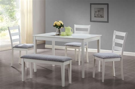 Get free shipping on qualified white dining room sets or buy online pick up in store today in the furniture department. Knox White Wood Dining Table Set - Steal-A-Sofa Furniture ...