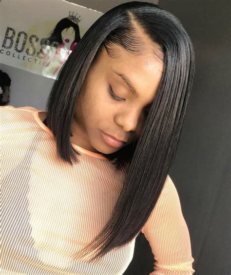 In this black short bob hairstyle one side of the hair ends near the chin area and the other one reaches your shoulders. Pin on Fantastic hairstyle