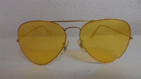 Bushnell Gold Frame Aviator Shooting Sunglasses Amber Yellow