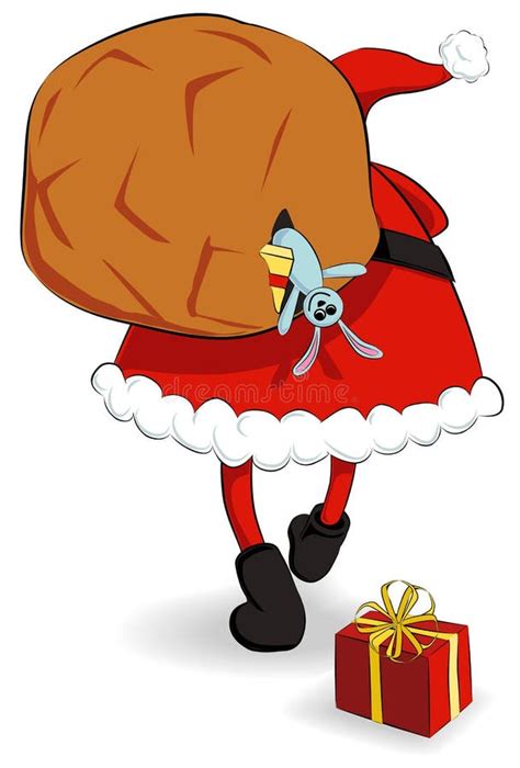 Santa Claus With Sack Stock Vector Illustration Of Sack 27604417