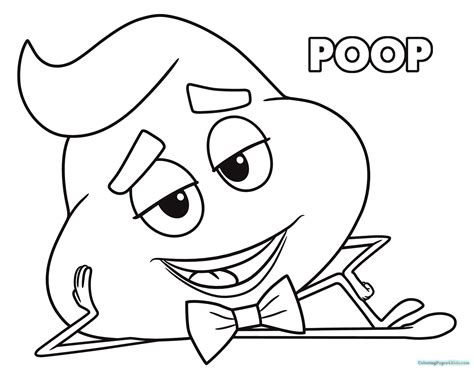 Emoji Poop Coloring Pages At Free Printable