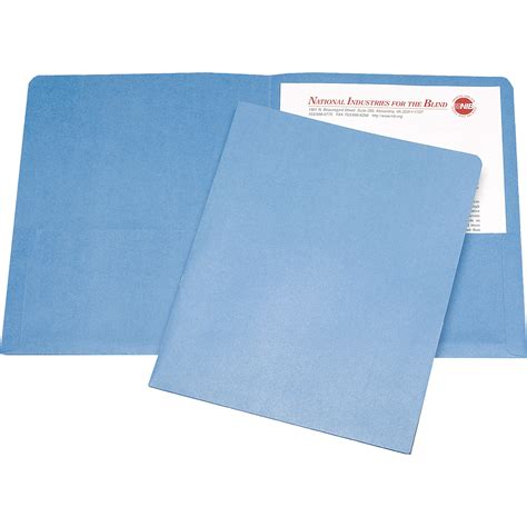 Skilcraft Light Blue Two Pocket Folders