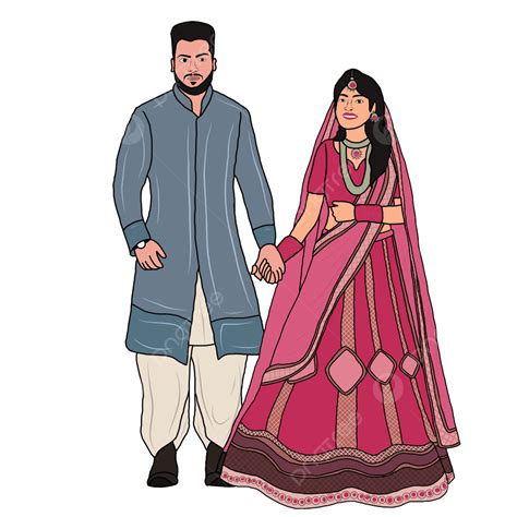 Wedding Couples Caricatures Wedding Couples Bride And Groom Vector