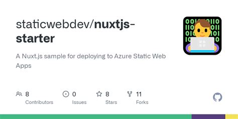 GitHub Staticwebdev Nuxtjs Starter A Nuxt Js Sample For Deploying To
