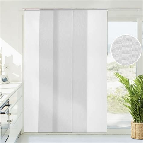Chicology Contemporary Cordless Gray Fabric Semi Sheer Vertical Blind