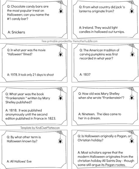 Printable Trivia Cards Printable Word Searches