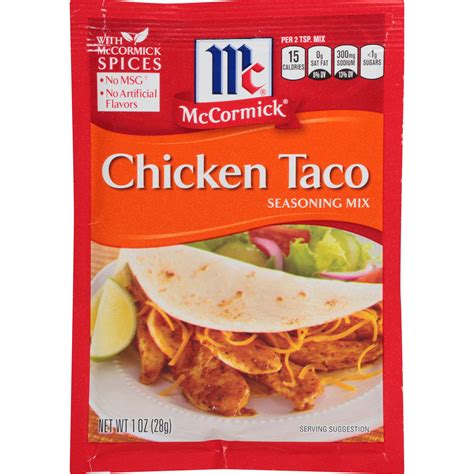 Mccormick Chicken Taco Seasoning Mix 1 Oz