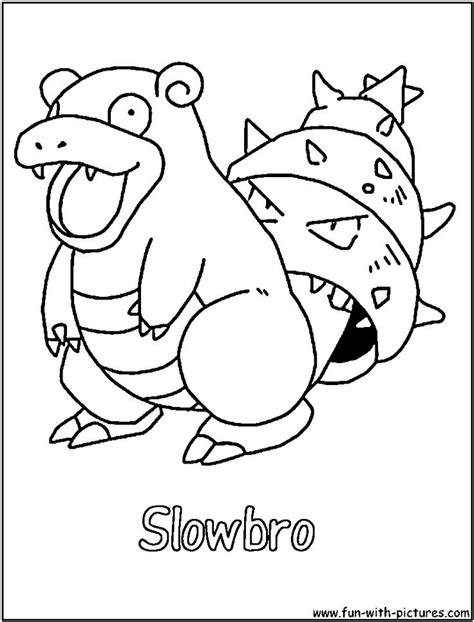 Slowbro Coloring Page Coloring Pages Pokemon Coloring Pages Pokemon