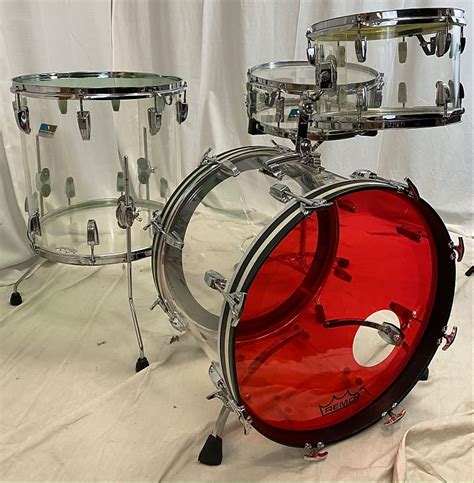 Ludwig 2012165x14 70s Vistalite Drum Set Clear Acrylic Reverb