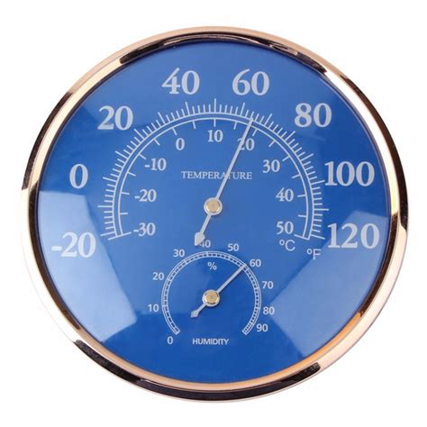 Large Round Fahrenheit Celsius Thermometer Hygrometer Temperature