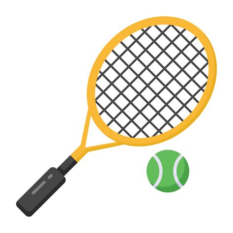 Racket With Ball Flat Design Of Tennis Icon Vector Art At Vecteezy