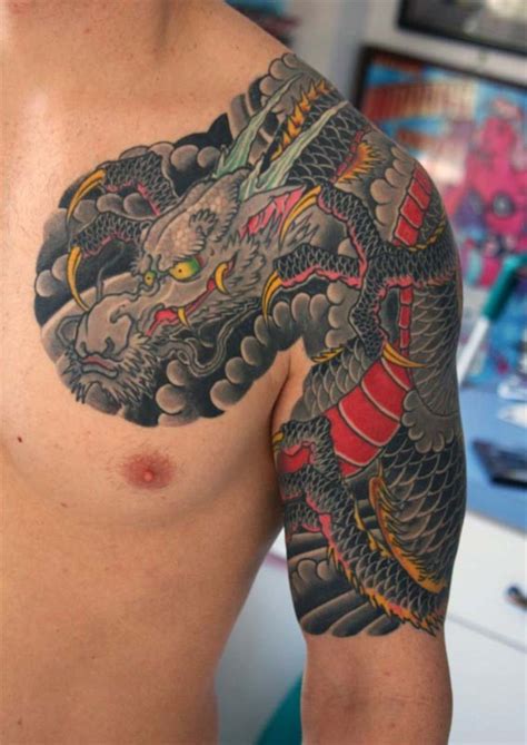 Black ink chinese dragon tattoo design. 70 Chinese and Japanese Dragon Tattoo Designs and their ...