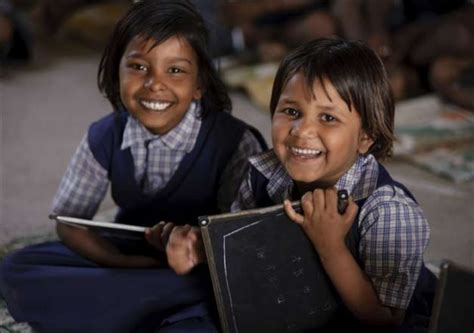 Happy Indian School Kids