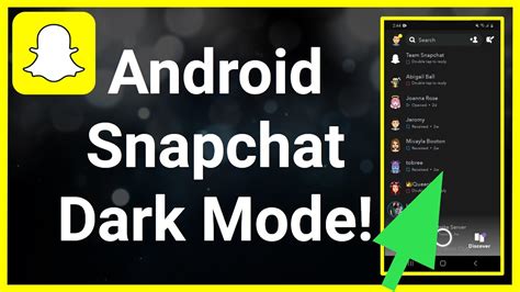 How To Get Dark Mode On Snapchat For Android Youtube