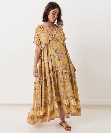 Spell And The Gypsy Wild Bloom Gown Mustard 192111e21 Free Shipping At