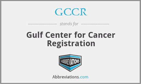 Gccr Gulf Center For Cancer Registration