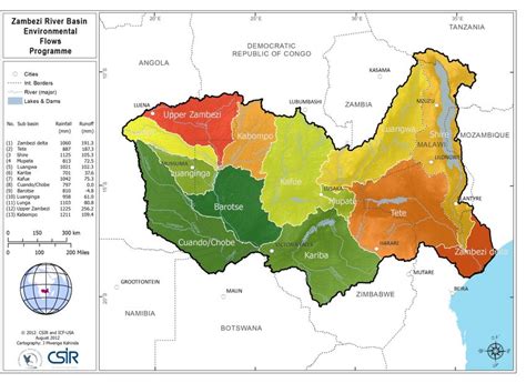 The 13 Major Sub Basins Of The Zambezi River Basin Download