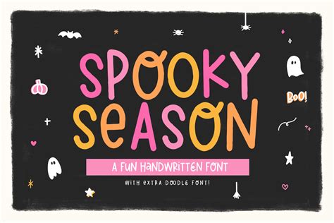 Spooky Season Font With Doodles By Ka Designs Thehungryjpeg