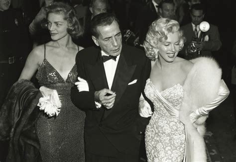 Lauren Becall Humphrey Bogart And Marilyn Monroe At The Oscars 1953 The Fifties Photo