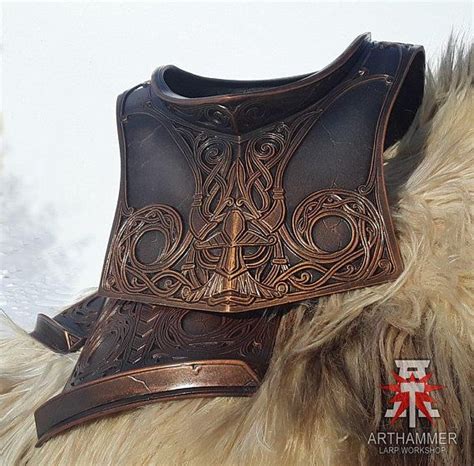 Dwarven Gorget Larp And Cosplay Armor Fantasy Prop Armour Etsy