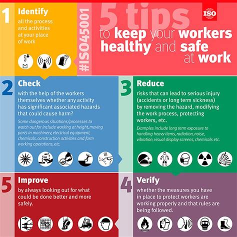 Iso45001 5 Tips To Keep Your Workers Healthy Health And Safety Poster