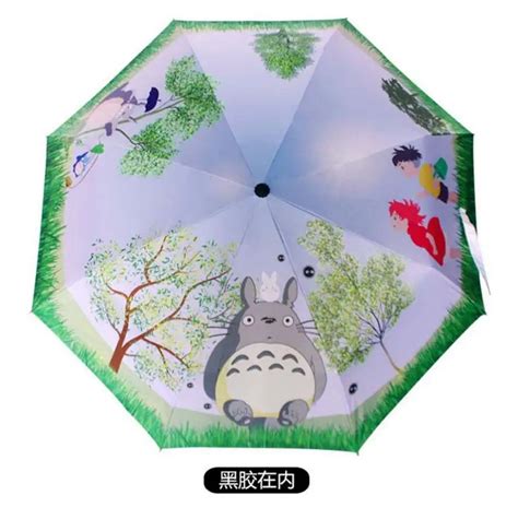 Cartoon Totoro Umbrella Folding Sun Protection Uv Umbrella Cartoon