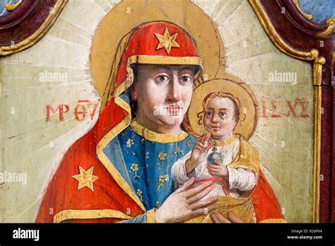 Bardejov Slovakia 201889 An Icon Of Virgin Hodegetria Our Lady Of