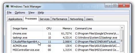 * disable data collection (ractask) for reliability monitor tool 1. CAudioFilterAgent64.exe Windows process - What is it?