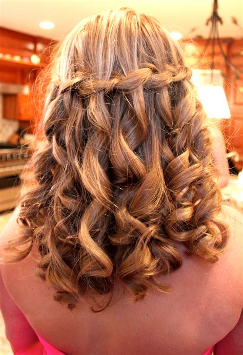 Waterfall Braid Prom Hair Kays Pins Pinterest