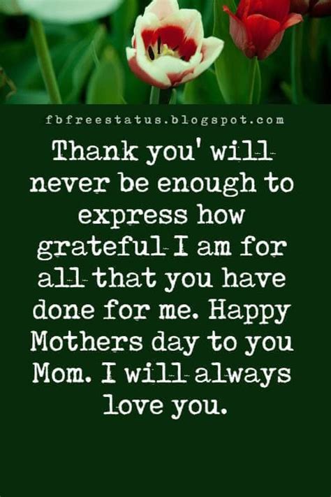 Mothers Day Greetings For Cards Thank You Will Never Be Enough To Express How Grateful I Am