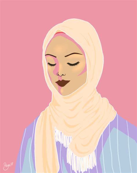 Hijab Tumblr Girl Drawing