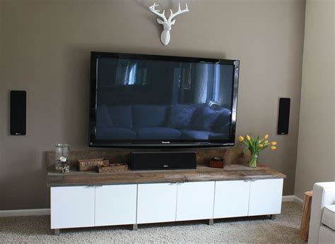 Painted media cabinet bookshelf styling | daun segar sari ikea entertainment center. IKEA Hack: Angie's DIY Rustic Modern Entertainment Center ...