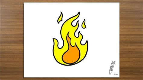 How To Draw Fire Step By Step Easy Drawings 😀😀 Youtube