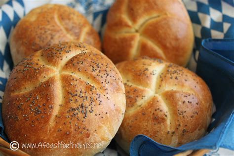 how to make german austrian kaiser rolls a feast for the eyes