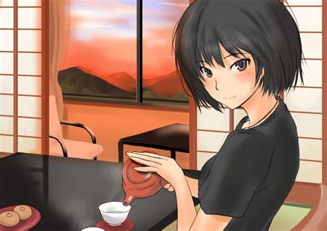 Safebooru 1girl Amagami Black Hair Blush Commentary Request Looking