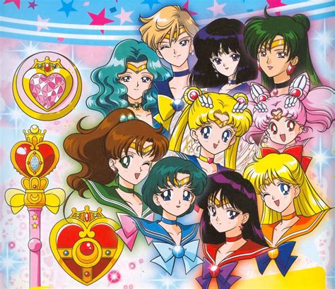 Sailor Moon And The Senshi Sailor Neptune Sailor Uranus Sailor Mars Cristal Sailor Moon