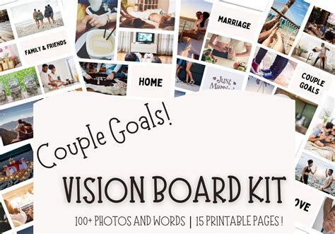 Vision Board Printable For Couples Vision Board Kit Photos Etsy Uk
