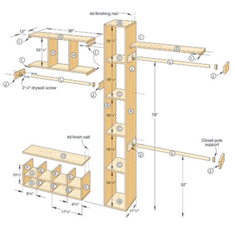 3/4″ plywood (for the frame). Build A Closet Organizer Plans DIY Free Download Vertical ...