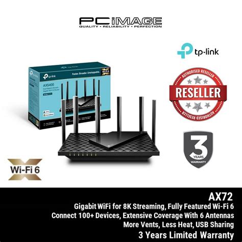 TP LINK ARCHER AX73 AX5400 DUAL BAND GIGABIT Wi Fi 6 ROUTER PC IMAGE