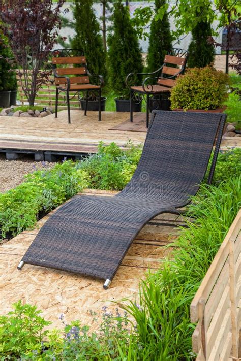 A Place To Relaxation At Backyard In Garden Stock Photo Image Of