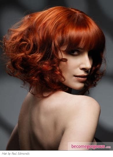 The long swirls in this design have some. Pictures : Hair Highlights Ideas - Red Curly Hair Style