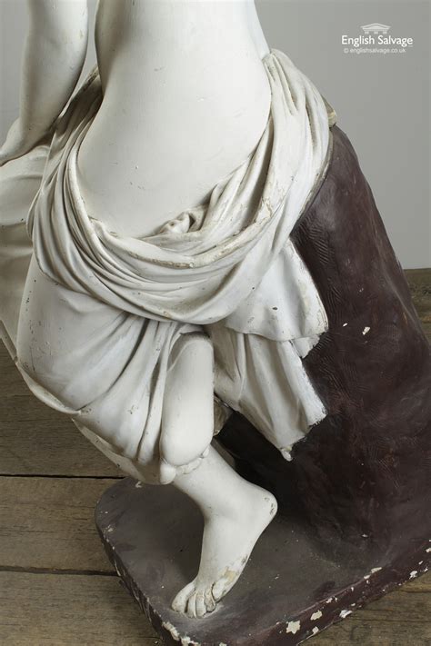 Classic Plaster Statue Of A Seated Female