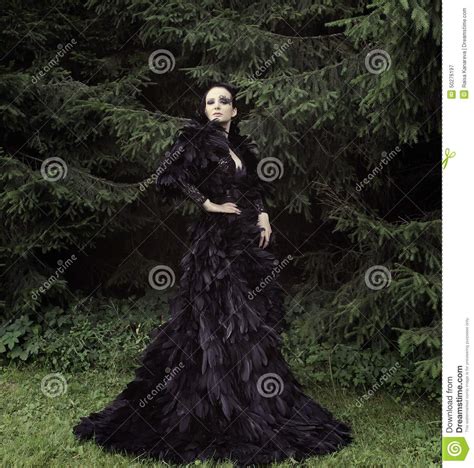Dark Queen In Park Stock Image Image Of Fashion Dress 50276197