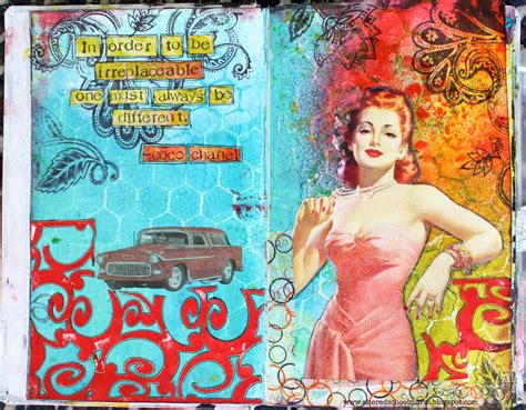 Altered Schoolmarm Altered Book Page Be Irreplaceable And Pink Sat