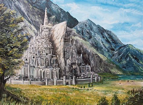 Minas Tirith Minas Tirith Middle Earth Art Tolkien Artwork