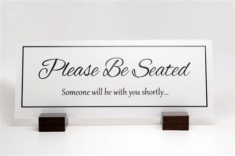 Please Be Seated Or Please Wait To Be Seated Custom Business Etsy