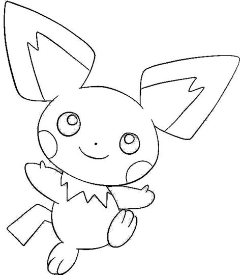 Drawing Pichu Coloring Page Color Luna