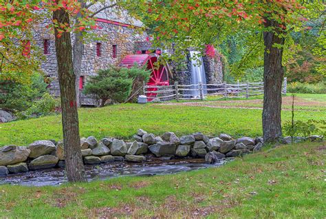 Early Massachusetts Fall Colors At The Sudbury Wayside Inn Grist Mill