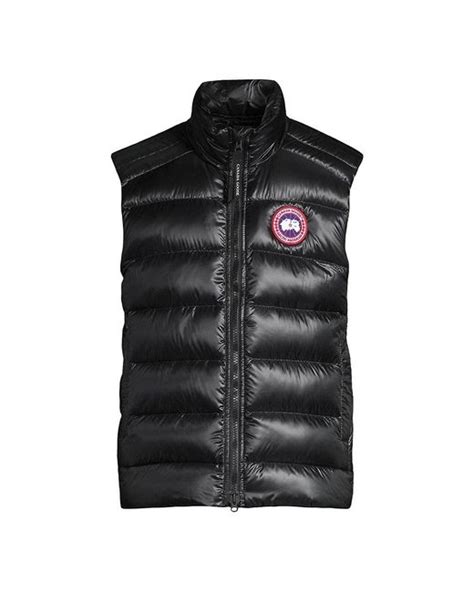 canada goose synthetic crofton down puffer vest in black for men lyst